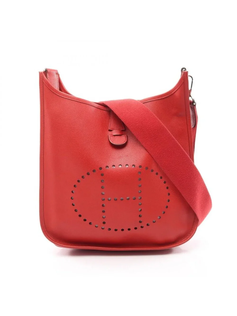 Hermes Shoulder Bag Evelyne 2 PM Rouge Casac Leather